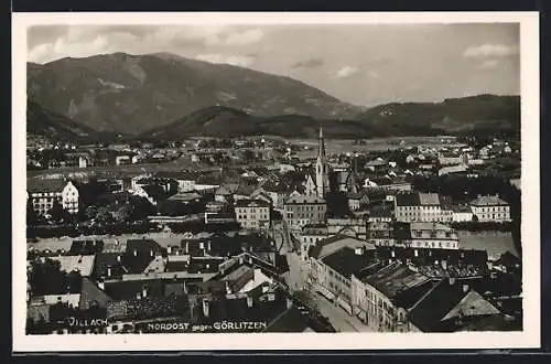 AK Villach, Ortsansicht nach Nordost gegen Görlitz