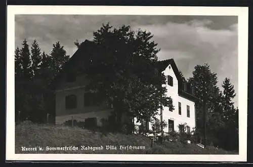 AK St. Radegund am Schröckl, Die Villa Hirschmann