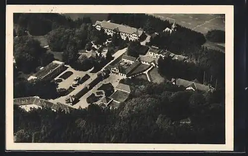 AK Bad Tatzmannsdorf, Kuranlage des Herz- und Frauenheilbades, Fliegeraufnahme