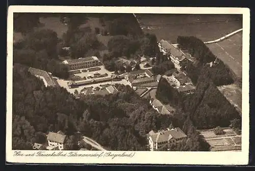 AK Tatzmannsdorf, Herz- und Frauenheilbad, Fliegeraufnahme der Kuranlagen