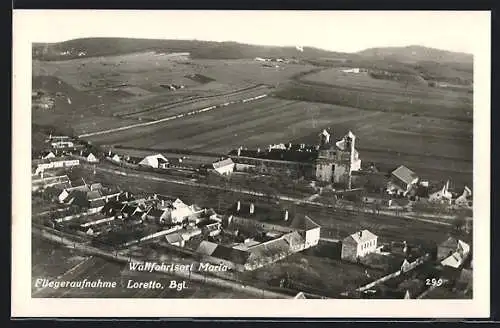 AK Maria-Loretto, Ortsansicht bei Tag, Fliegeraufnahme