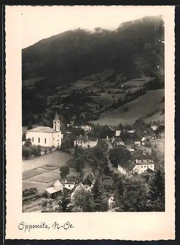 AK Opponitz /N.-Oe., Ortspartie mit Kirche