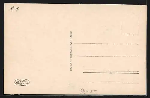 AK Swinemünde-Osternothafen, Strandpartie mit Dampfer