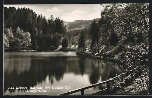 AK Bad Reinerz, Eingang in`s Kohlau-Tal: Denglerteich
