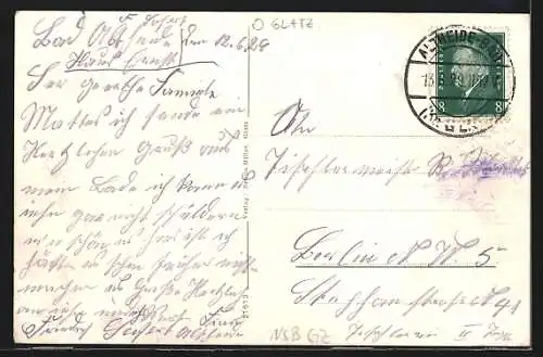 AK Bad Altheide, Kurplatz, Springbrunnen