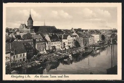 AK Königsberg, Am blauen Turm und Dom