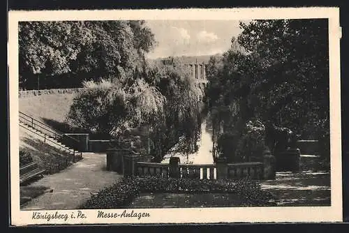 AK Königsberg, Flusspartie an den Messe-Anlagen