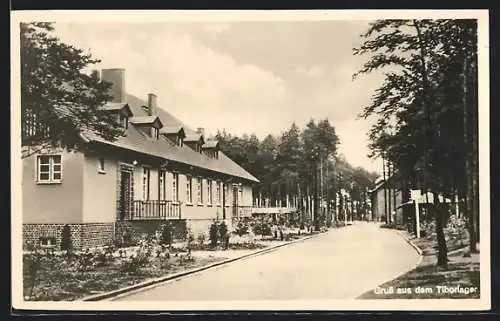 AK Schwiebus / Swiebodzin, Strassenpartie im Tiborlager