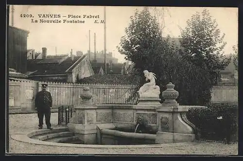 AK Vanves, Place Fabret, La Nouvelle Fontaine