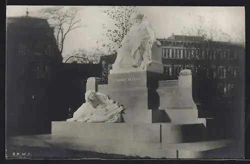 AK Wien, Karlsplatz, Am Brahmsdenkmal