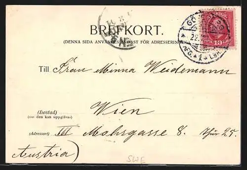 AK Marstrand, Küstenpanorama mit Blick auf die Festung