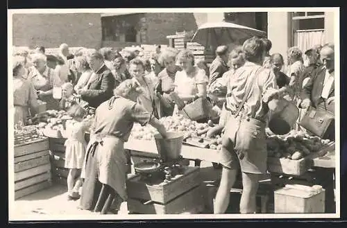 AK Wien, Belebte Szene auf dem Meiselmarkt