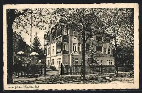 AK Bad Altheide, Das Haus Gerda, Bes. Frau Else Senzky