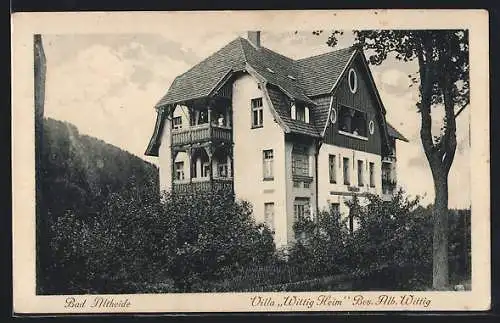 AK Bad Altheide, Villa Wittig Heim, Inh. Alb. Wittig