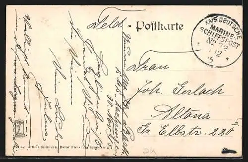 AK Sonderburg, Blick entlang der Unteren Perlstrasse