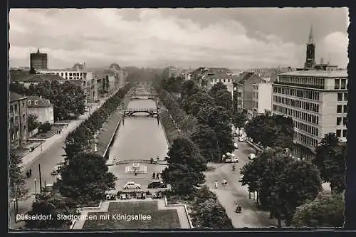 AK Düsseldorf, Stadtgraben mit Königsallee