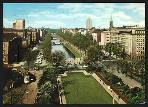 AK Düsseldorf, Blick entlang der Königsallee