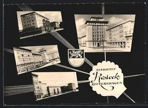 AK Rostock-Reutershagen, Blick auf diverse Neubauten