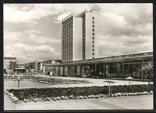 AK Guben-Obersprucke, Blick auf ein Hochhaus