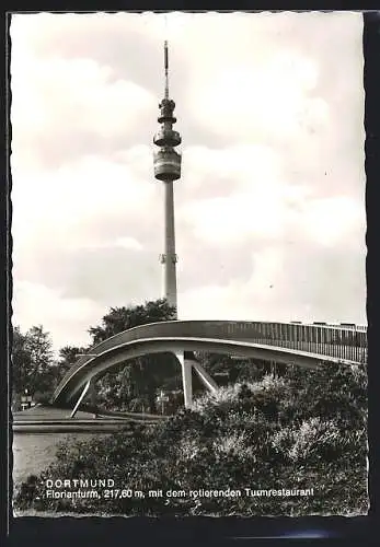 AK Dortmund, Florianturm mit dem rotierenden Turmrestaurant