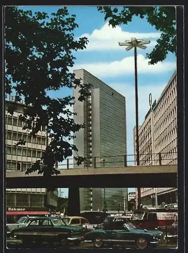 AK Düsseldorf, Blick auf das Thyssen-Hochhaus