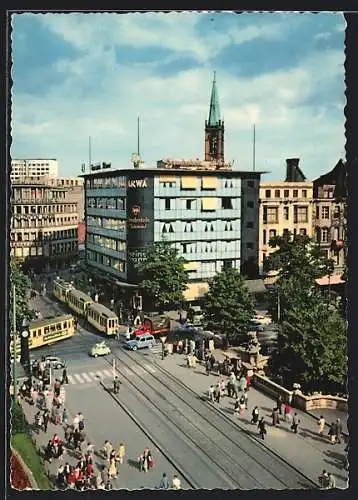 AK Düsseldorf, Corneliusplatz und Königsallee