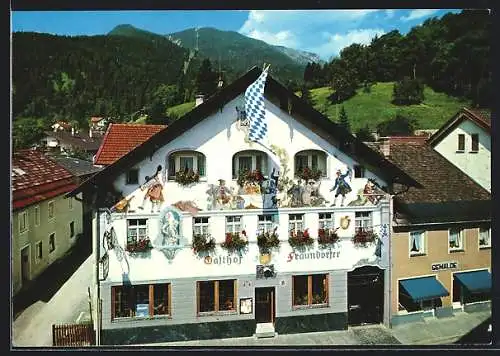 AK Garmisch-Partenkirchen, Gasthof-Café-Restaurant Fraundorfer, Ludwigstrasse 24