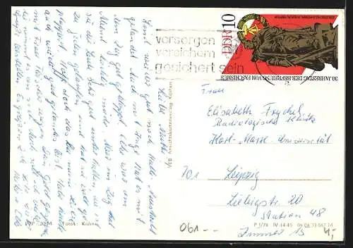 AK Halle a. Saale, Neustadt, HO-Gaststätte Eselsmühle, in den Gasträumen