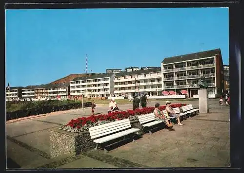 AK Helgoland, Promenade am Südstrand