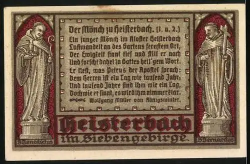 Notgeld Heisterbach 1921, 50 Pfennig, Ehemalige Cisterzienser-Kirche