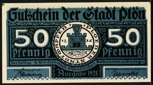 Notgeld Plön 1921, 50 Pfennig, Krutos Frau wünscht seinen Tod