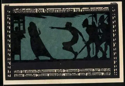 Notgeld Frankenhausen 1921, 50 Pfennig, Thomas wird im Alter entdeckt