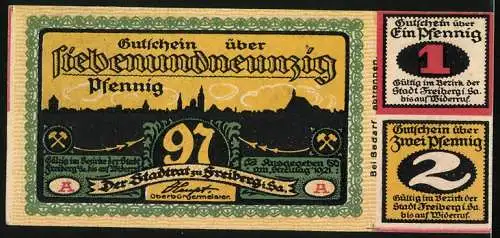 Notgeld Freiberg 1921, 1 Mark, Ehrenmal Donatstor