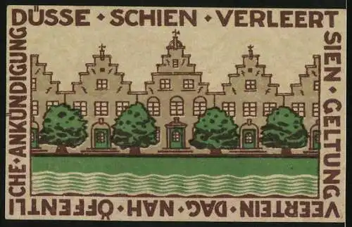 Notgeld Friedrichstadt-Eider 1921, 25 Pfennig, Die Alte Münze, Flusspanorama