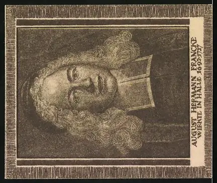 Notgeld Halle, 20 Pfennig, Portrait August Hermann Francke