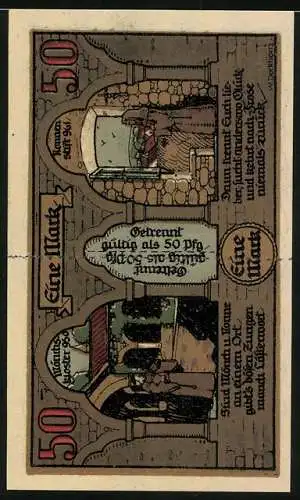 Notgeld Frose i. Anh. 1921, 1 Mark, Bilderrätsel Preisrätsel Teil 1, Mönchskloster