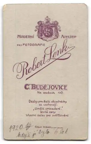 Fotografie Robert Lenk, Budejovice, Na sadech 40, Junges Mädchen im Kleid mit Rüschen auf der Schulter, dezente Kette