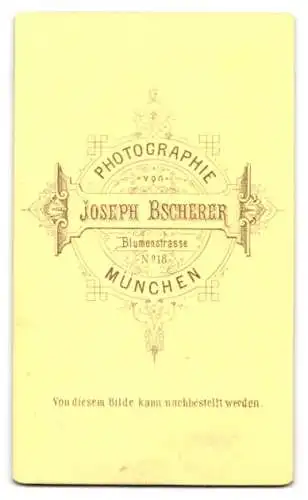 Fotografie Joseph Bscherer, München, Blumenstrasse 18, Bürgerliche Dame mit Kreuzanhänger und Schleife im Haar