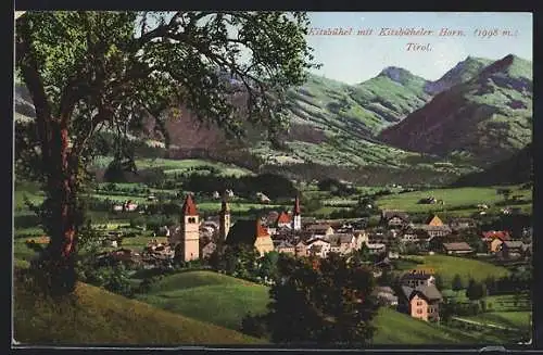 AK Kitzbühel /Tirol, Teilansicht mit Kitzbüheler Horn
