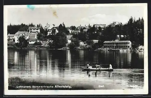 AK Allentsteig, Ortsansicht hinter Donau