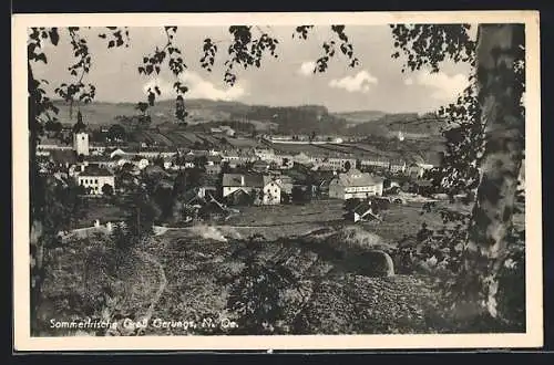 AK Gross Gerungs /N.-Oe., Teilansicht mit Kirche