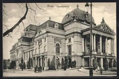 AK Graz, Opernhaus, Aussenansicht