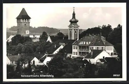 AK Allentsteig, Ortsansicht mit Kirche