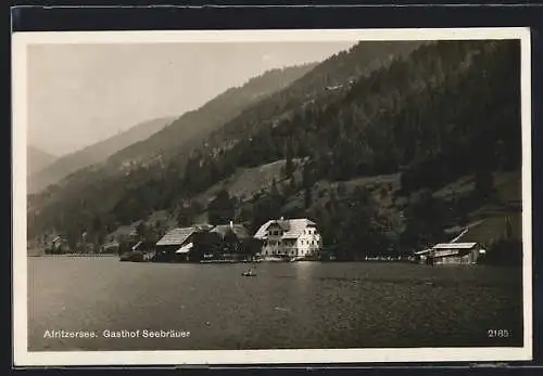 AK Afritz, Gasthof Seebräuer, Afritzersee