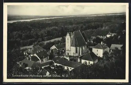 AK Hollenburg a. d. Donau, Blick auf die Kirche