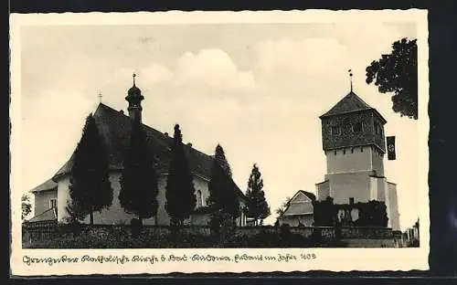 AK Bad Kudowa, Kirche mit 