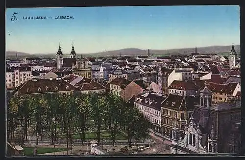 AK Laibach, Blick über die Dächer der Stadt