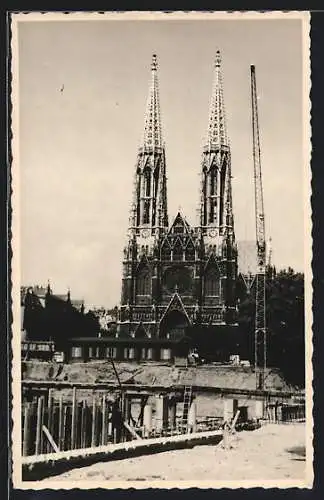 AK Wien, Blick auf die zweitürmige Kirche