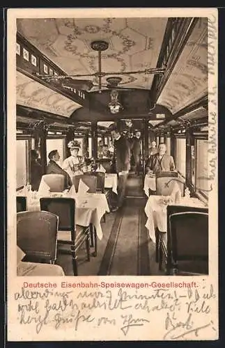 AK Speisewagen der Deutschen Eisenbahn-Speisewagen-Gesellschaft