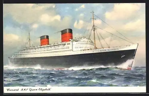 AK R.M.S. Queen Elizabeth, Cunard Line